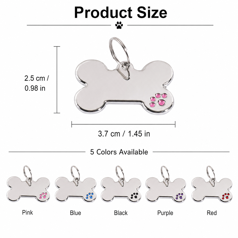 Custom Text Dog Tag Bone Shape - огляд і ціна Pet Portrait Custom